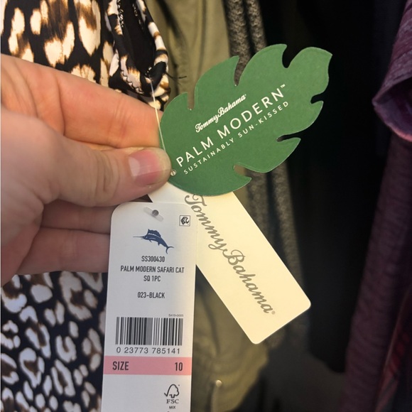 Tommy Bahama Leopard Print One Piece Swimsuit - Picture 3 of 4